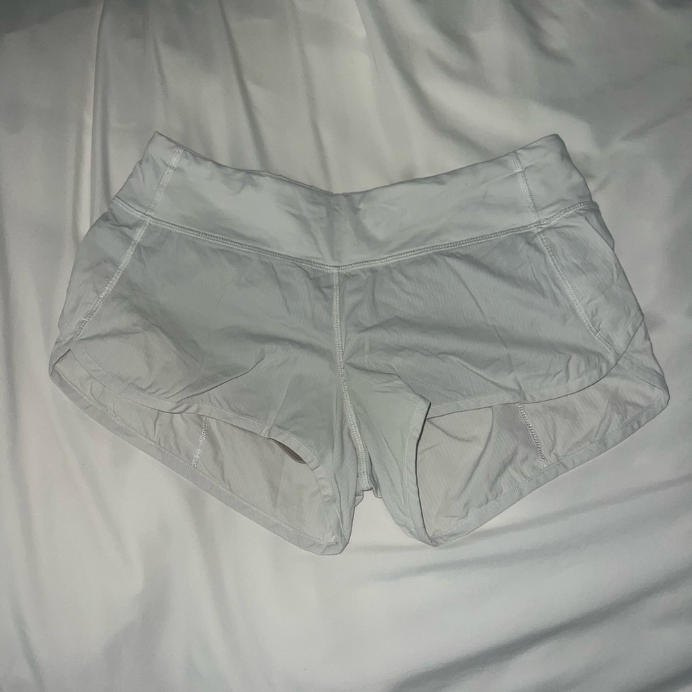 White Lululemon shorts